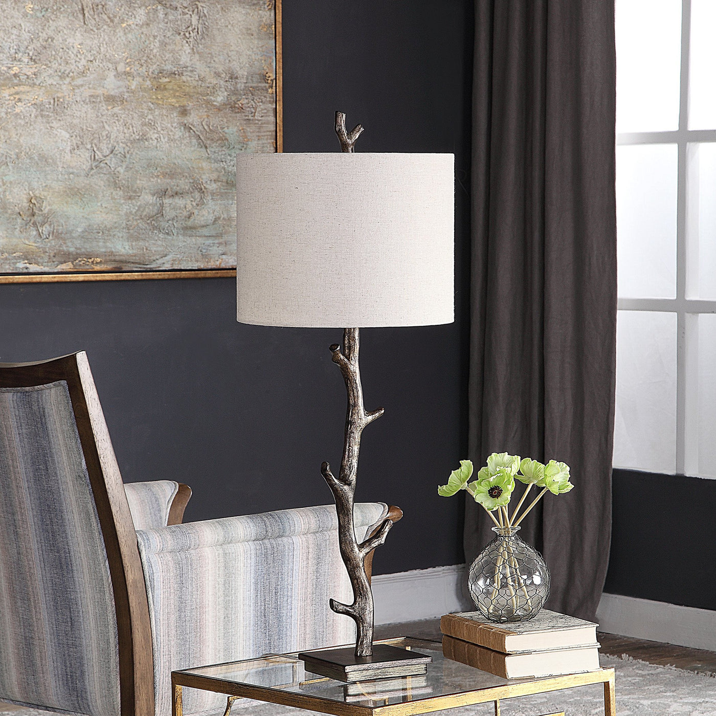 The Denali - Modern Wooden Style Table Lamp Other Lamps Glass.com 